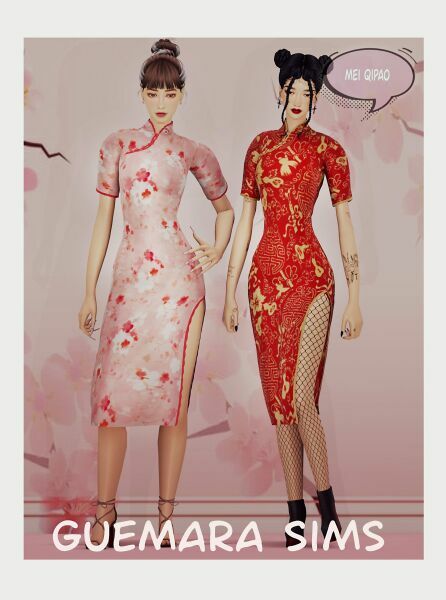 sims 4 cc mei qipao 3