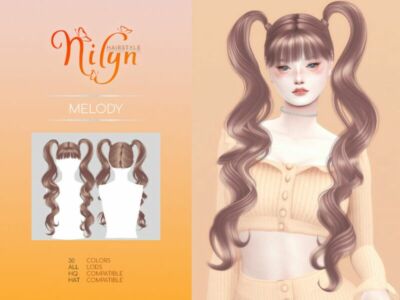 Melody Hair – NEW Mesh By Nilyn Sims 4 CC