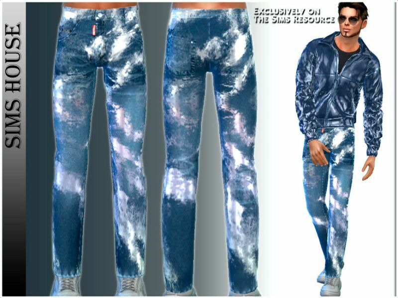 Men’S Jeans With Metallic Fading Sims 4 CC