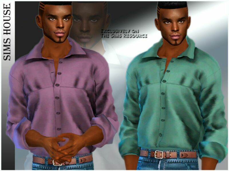 sims 4 cc mens silk shirt 2