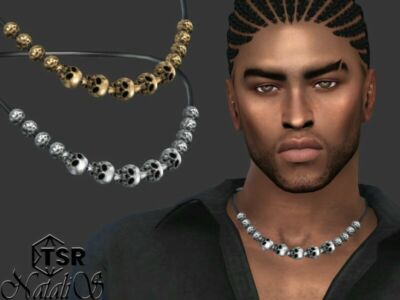 Mens Skull Necklace V2 By Natalis Sims 4 CC