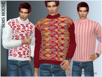 Men’S Sweater Valentine Sims 4 CC