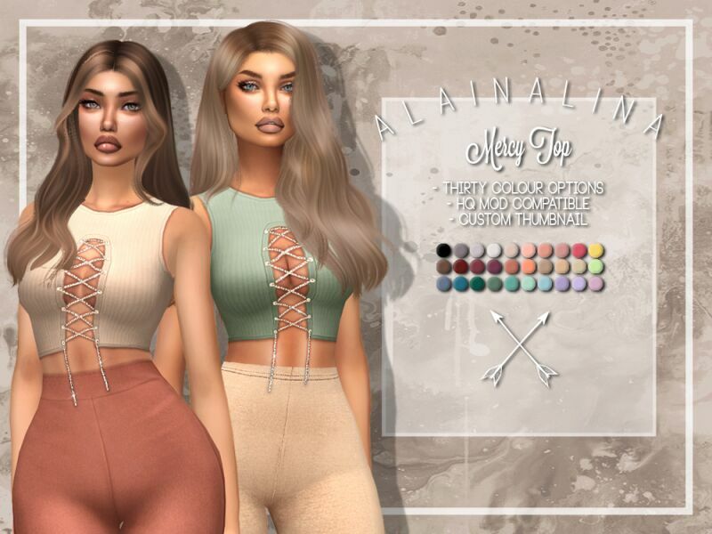 Mercy TOP By Alainalina Sims 4 CC