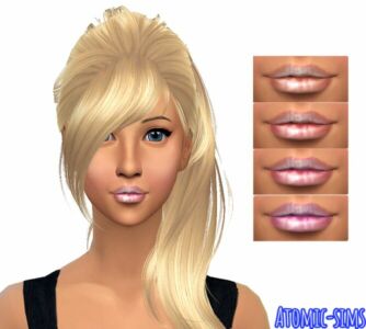 Mermaid Cove Slickery Collection Lips Conversion By Atomic-Sims Sims 4 CC