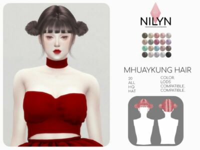 Mhuaykung Hair – NEW Mesh By Nilyn Sims 4 CC