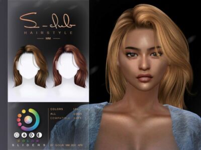 MI Long Wavy Female Hairstyle By S-Club By S-Club Sims 4 CC