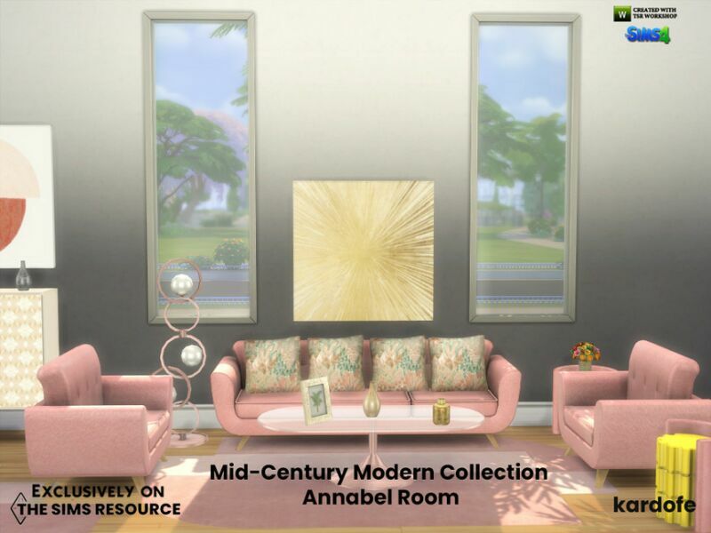 sims 4 cc mid century modern collection annabel room by kardofe 3