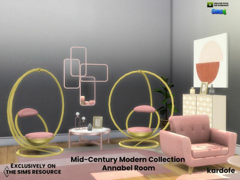 sims 4 cc mid century modern collection annabel room by kardofe 4