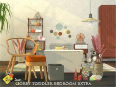 MID Century Modern – Gorby Toddler Bedroom Extra By Onyxium Sims 4 CC