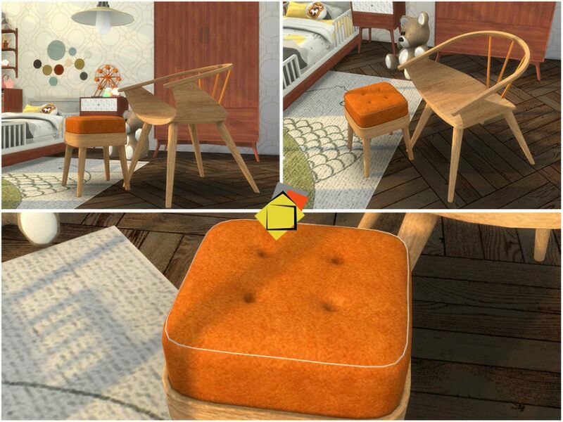 sims 4 cc mid century modern gorby toddler bedroom extra by onyxium 2