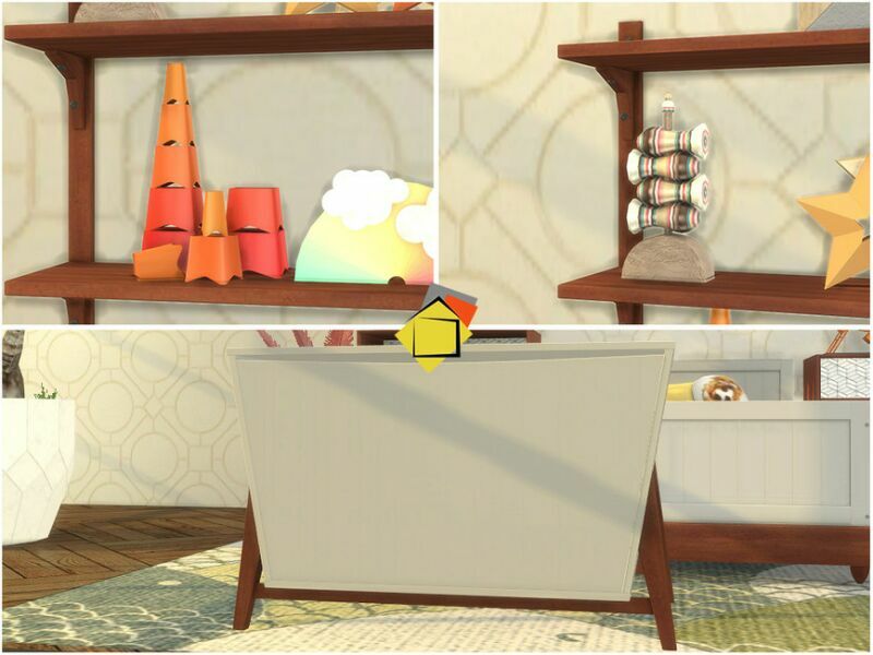 sims 4 cc mid century modern gorby toddler bedroom extra by onyxium 4