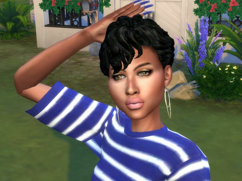 sims 4 cc mid curly bob now mid curly revamped by drteekaycee 2