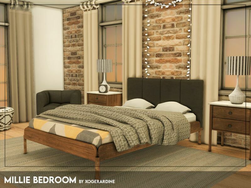 Millie Bedroom (TSR Only CC) By Xogerardine Sims 4 CC