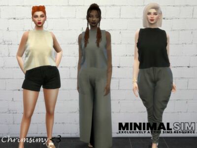 Minimal SIM – Straight TOP By Chrimsimy Sims 4 CC