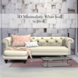 Minimalistic White Wall | 3D By Mrsbarbiex3 Sims 4 CC