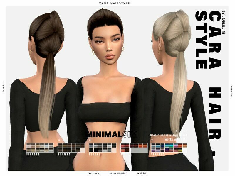 Minimalsim Cara Hairstyle Sims 4 CC