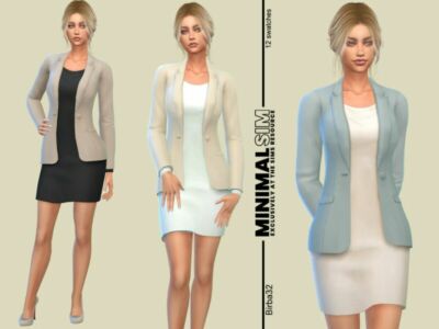 Minimalsim Clara Dress By Birba32 Sims 4 CC