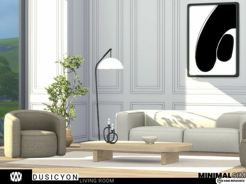 sims 4 cc minimalsim dusicyon living room by wondymoon 2