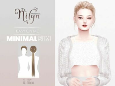 Minimalsim – Easy ON ME Hair – NEW Mesh By Nilyn Sims 4 CC