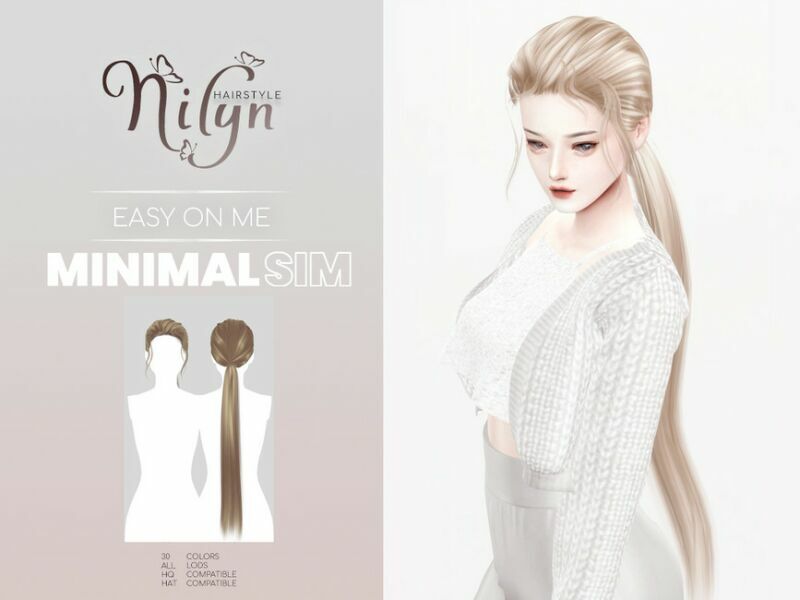 sims 4 cc minimalsim easy on me hair new mesh by nilyn 2