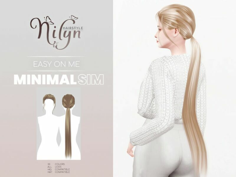 sims 4 cc minimalsim easy on me hair new mesh by nilyn 3