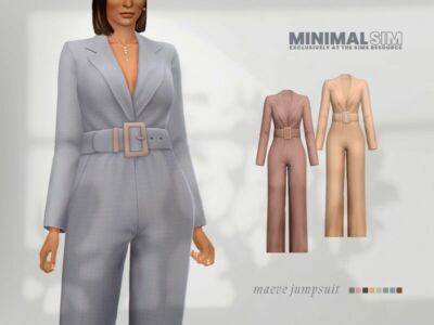 Minimalsim – Maeve Jumpsuit By Pixelette Sims 4 CC