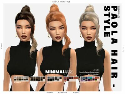 Minimalsim Paola Hairstyle Sims 4 CC