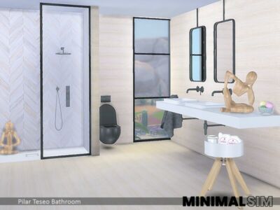 Minimalsim Teseo Bathroom By Pilar Sims 4 CC