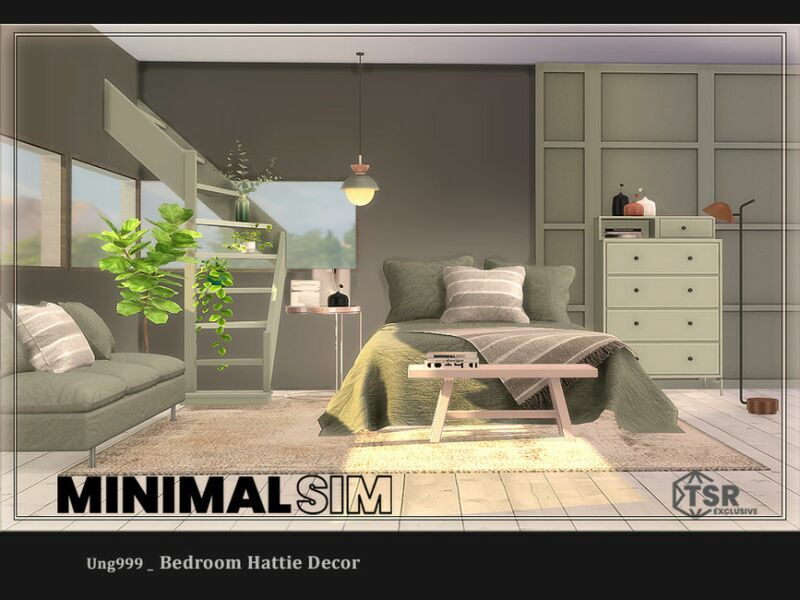 sims 4 cc minimalsim bedroom hattie decor by ung999 4