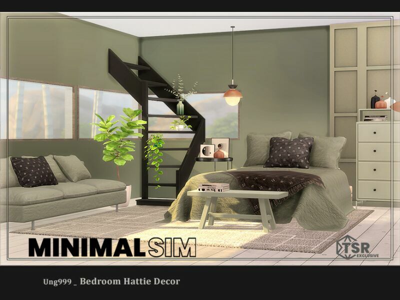 sims 4 cc minimalsim bedroom hattie decor by ung999 6