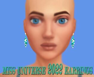 sims 4 cc miss universe 2022 smarald earrings by rubicitaaya 3