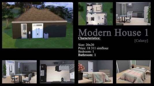 Modern House 1 Sims 4 CC