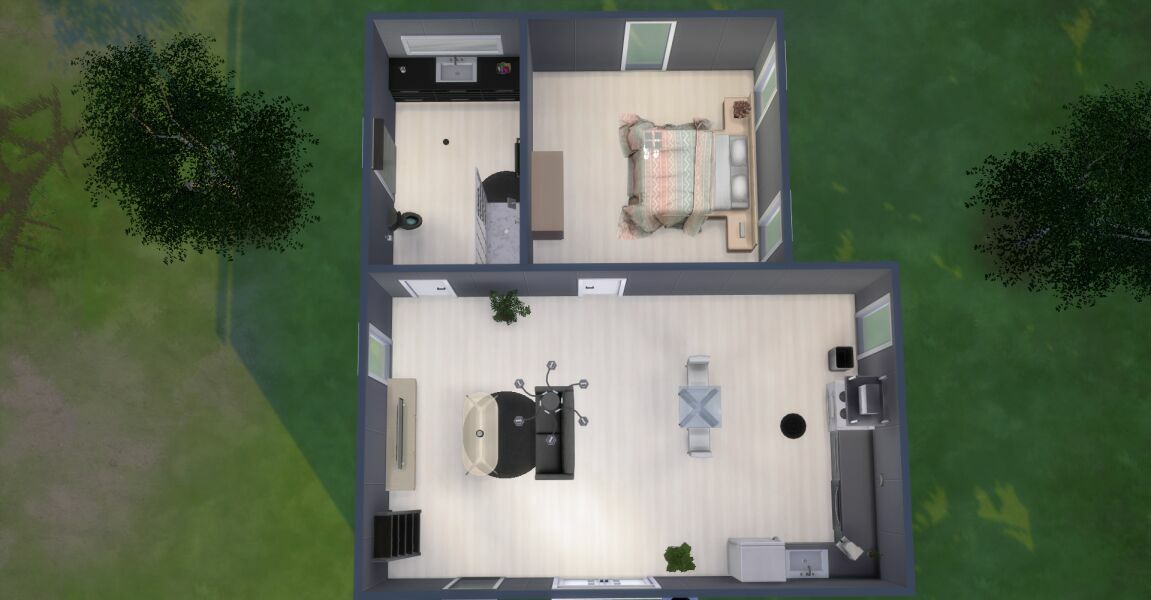 sims 4 cc modern house 1 2