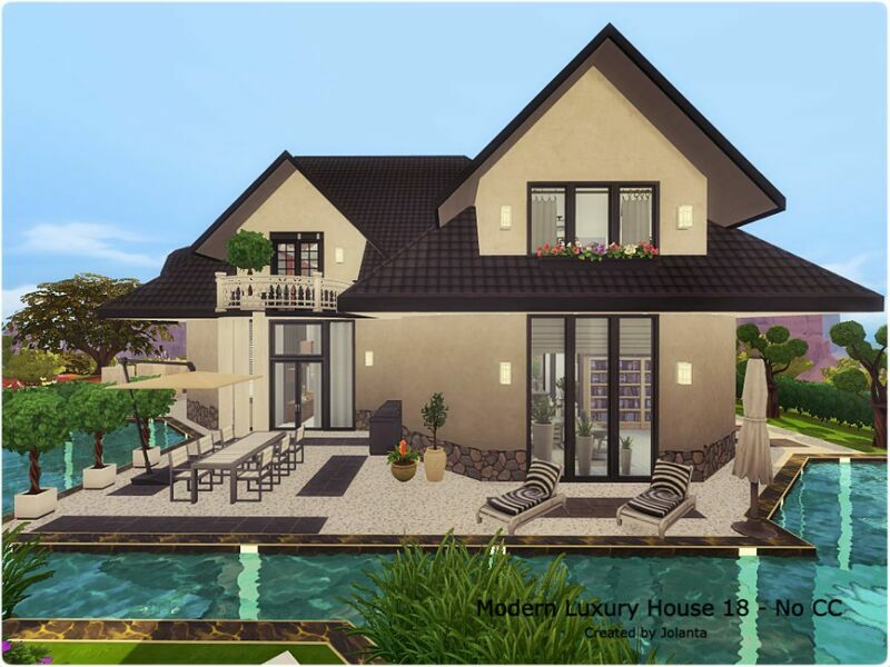 sims 4 cc modern luxury house 18 no cc by jolanta 2