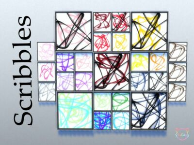 Modern Paintings – Scribbles By Itiscats Sims 4 CC