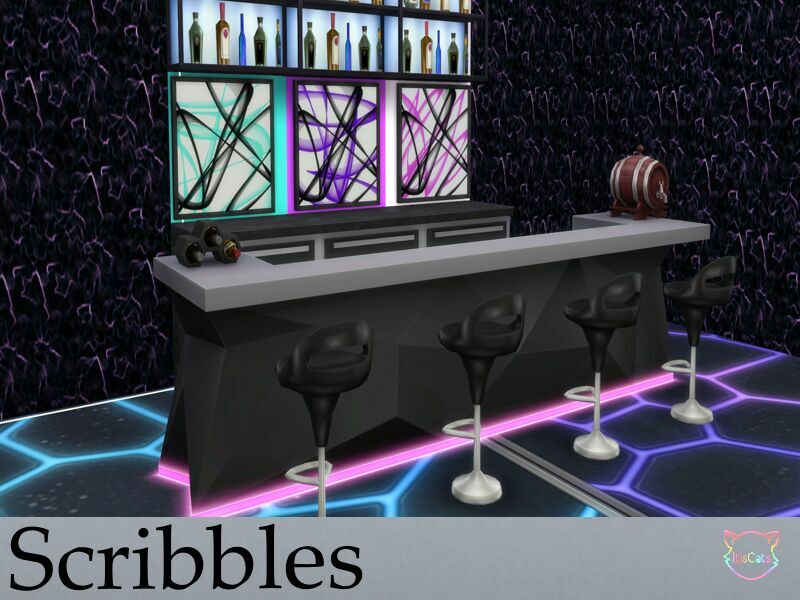 sims 4 cc modern paintings scribbles by itiscats 2