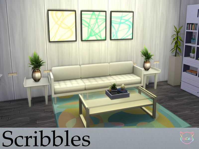 sims 4 cc modern paintings scribbles by itiscats 3