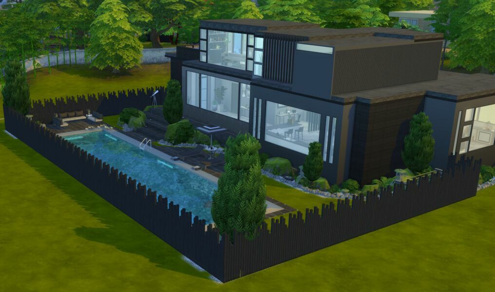 sims 4 cc modern tranquility home 3