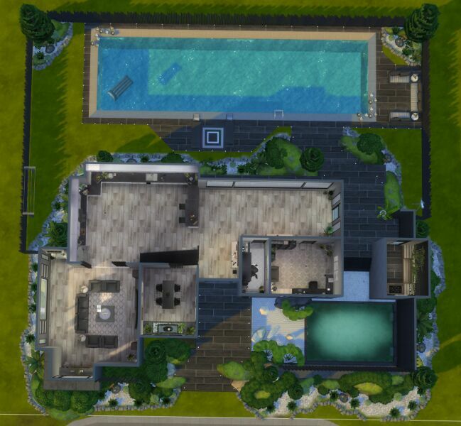 sims 4 cc modern tranquility home 4