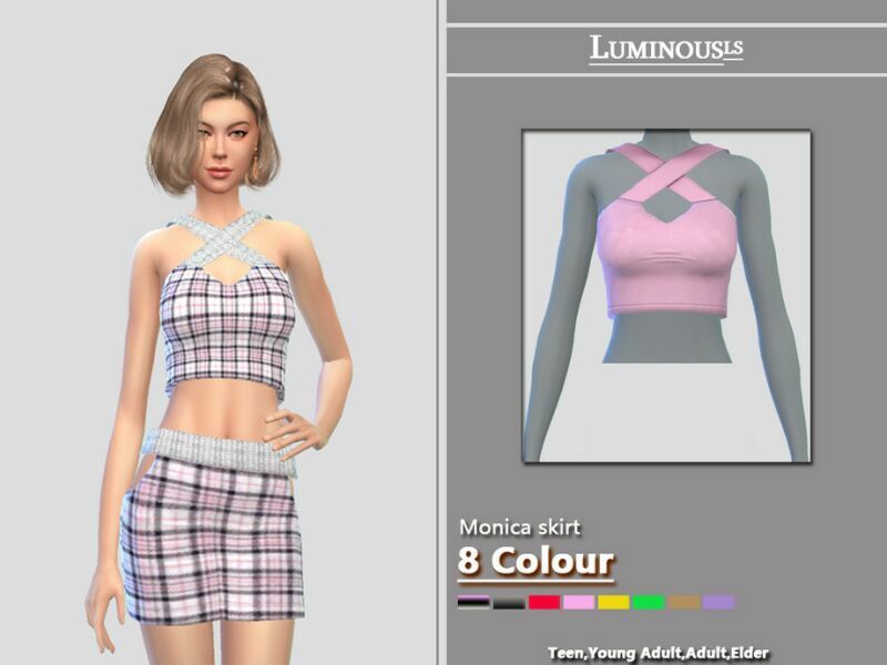 Monica TOP By Luminousls Sims 4 CC