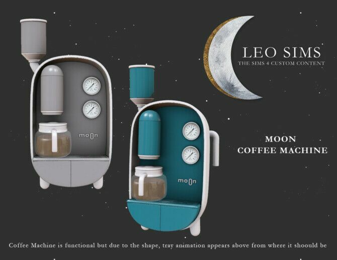 Moon Coffee Machine Sims 4 CC