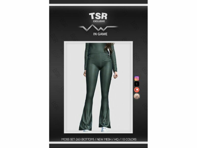 sims 4 cc moss set 263 bottom bd789 by busra tr 2