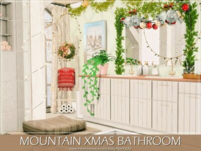 Mountain Xmas Bathroom By Mychqqq Sims 4 CC