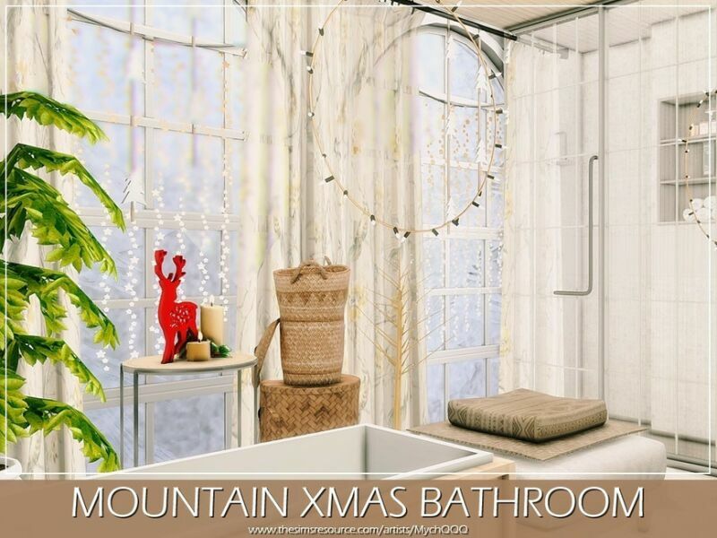 sims 4 cc mountain xmas bathroom by mychqqq 7