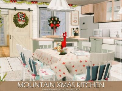 Mountain Xmas Kitchen By Mychqqq Sims 4 CC