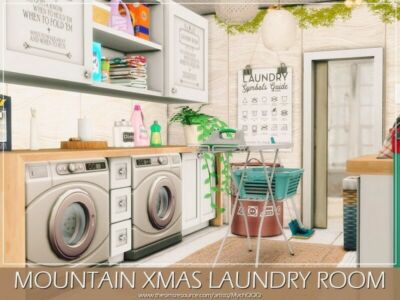 Mountain Xmas Laundry Room By Mychqqq Sims 4 CC