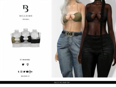 Multi TIE Crop TOP Sims 4 CC