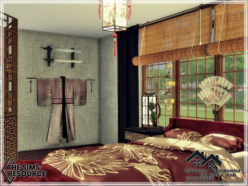 sims 4 cc mydom bedroom cc only tsr by marychabb 2