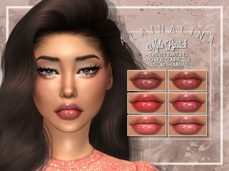 Myla Lipstick By Alainalina Sims 4 CC