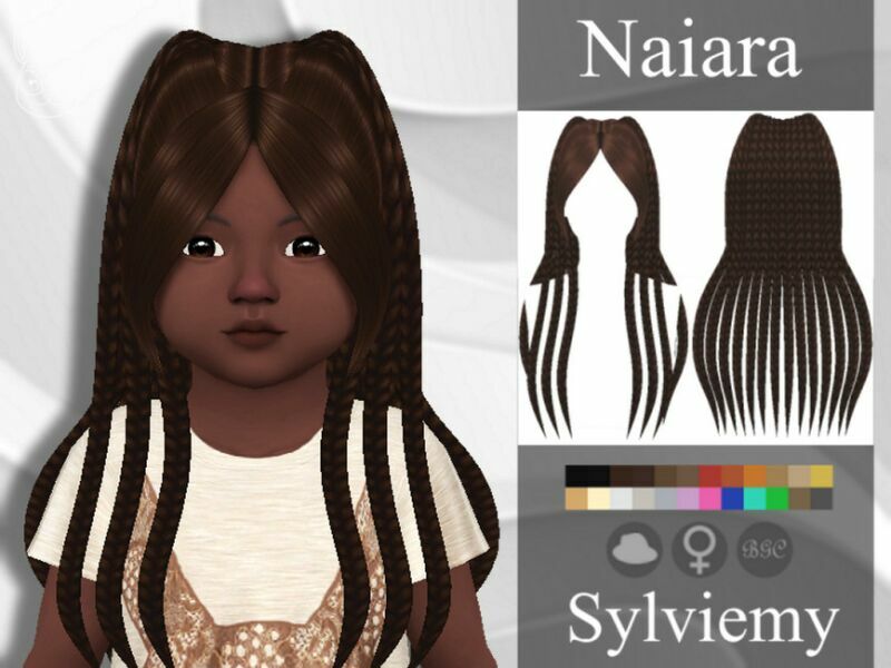 Naiara Hairstyle (Toddler) By Sylviemy Sims 4 CC